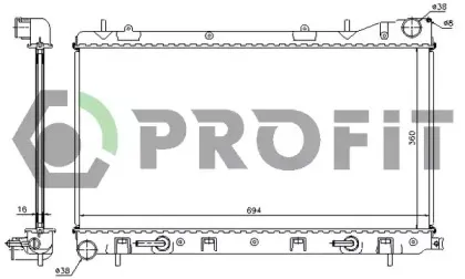 PR 3032A1 PROFIT Радиатор, охлаждение двигателя PR 3032A1 PROFIT Радиатор, охлаждение двигателя
